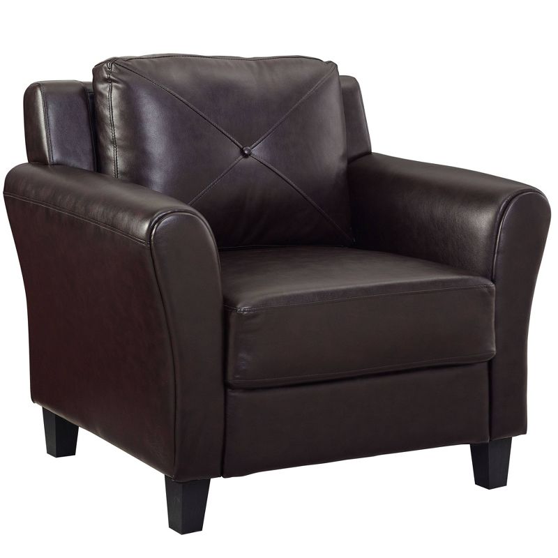 Helena Faux Leather Chair Java Brown - Lifestyle Solutions