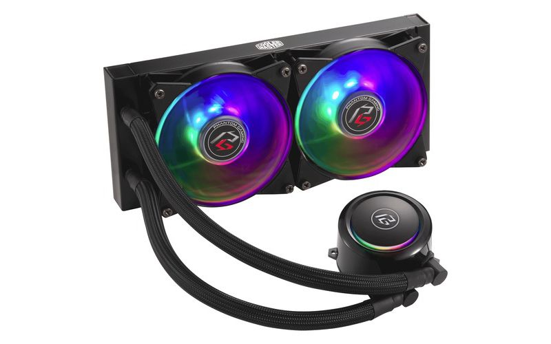 Cooler Master MasterLiquid ML240R RGB Phantom Gaming Edition - 2 x 120 mm - 2 x 66.7 CFM - Liquid Cooler Cooler - 4-pin PWM, 3-pin