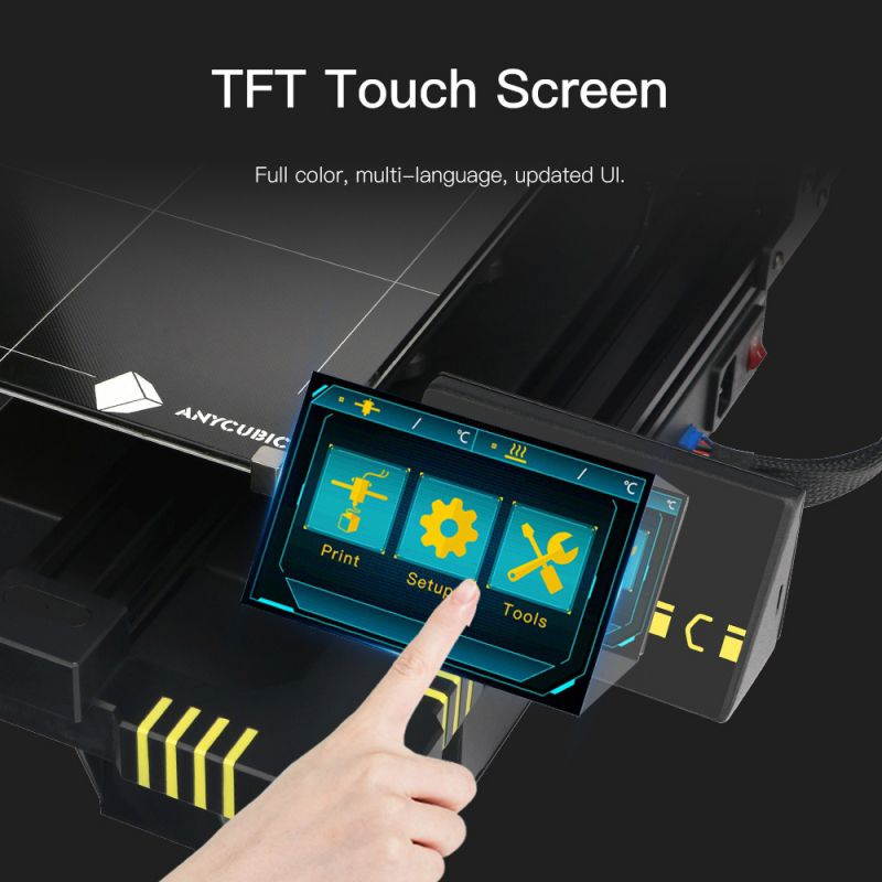 ANYCUBIC Chiron 3D Printer, Semi-auto Leveling Large FDM Printer with Ultrabase Heatbed, Suitable for 1.75 mm Filament, TPU, Hips, PLA, ABS etc. / 15.75 x 15.75 x 17.72 inch (400 x 400 x 450mm)