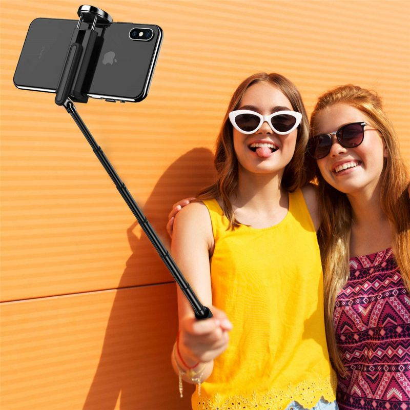 Selfie Stick Tripod, Mlay Extendable 3 in 1 Aluminum Bluetooth Selfie Stick with Wireless Remote and Tripod Stand 360&deg; Rotation for iPhone 12/11/11 Pro/XS Max/XS/XR/X/8/7, Samsung and Smartphone
