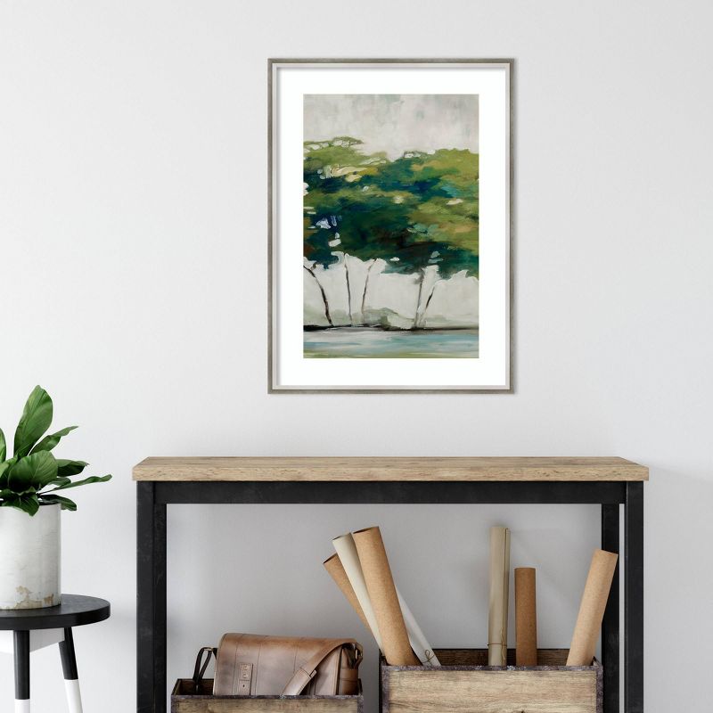 22" x 30" Late Summer Trees II by Jacqueline Ellens Framed Wall Art Print - Amanti Art