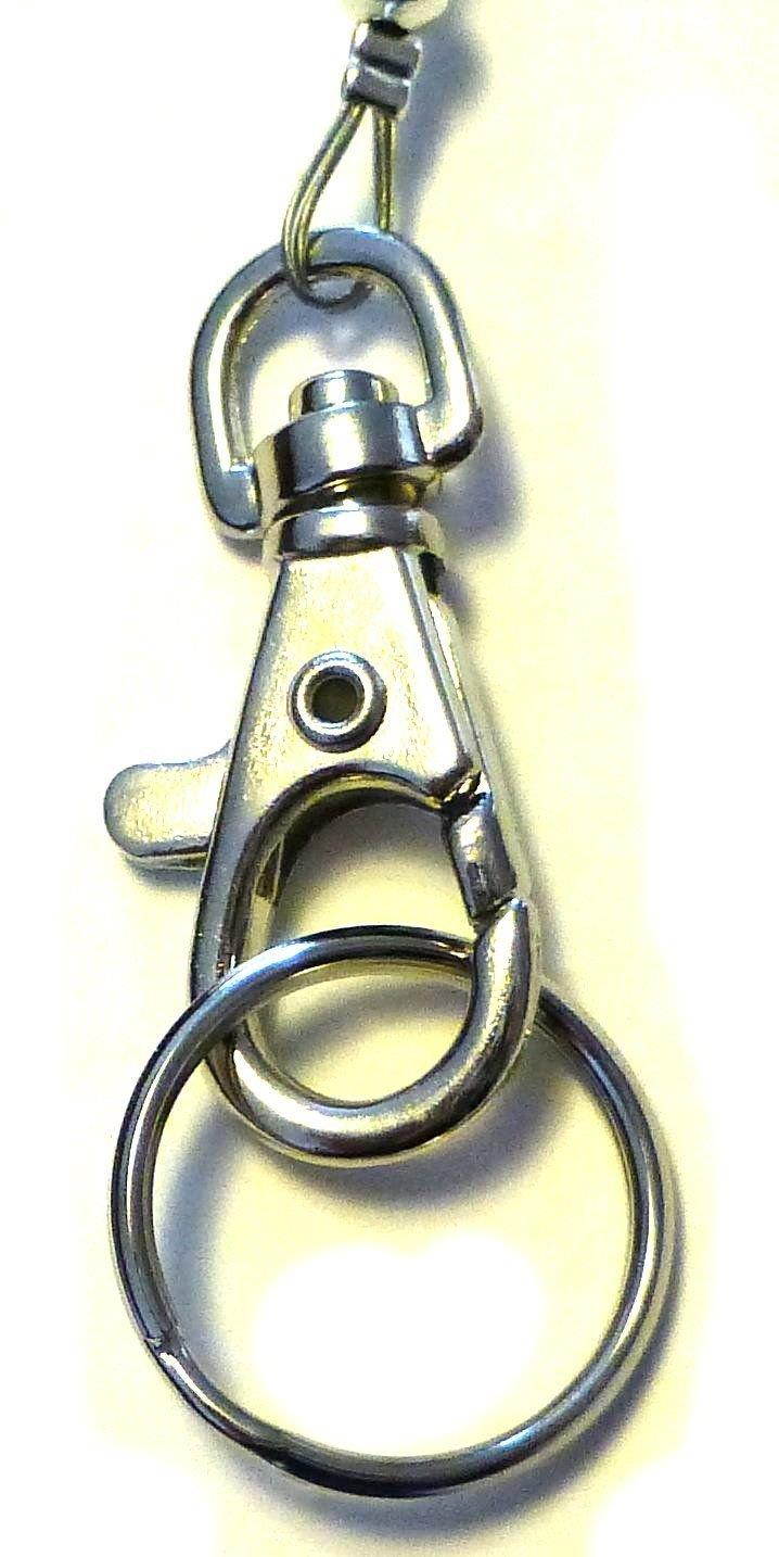 Hidden Hollow Beads Women's Beaded Lanyard 34 Inches, SUPER SLIM Black - NON Breakaway ( Stronger)