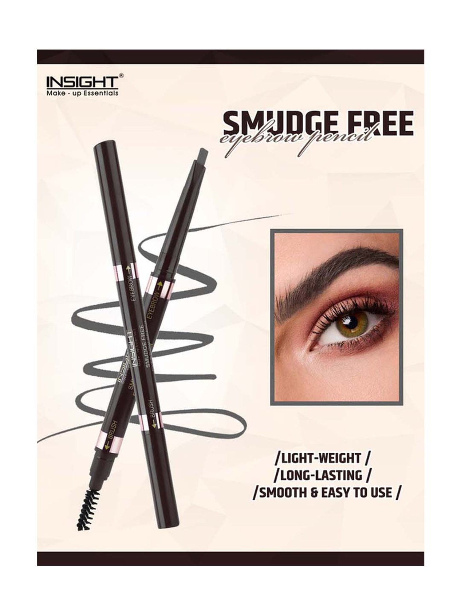 Insight Smudge Free Eyebrow Pencil Grey - 0.5 gm