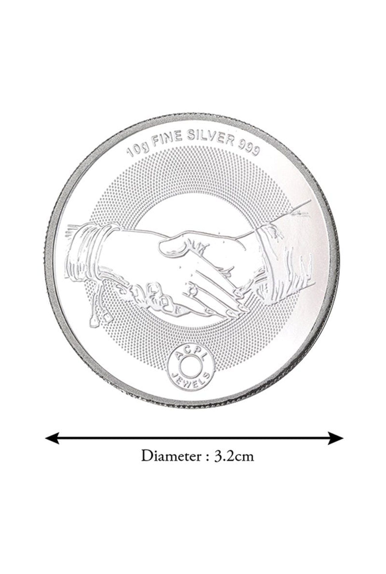 Taraash Newly Married Couple 999 10gm Silver Coin