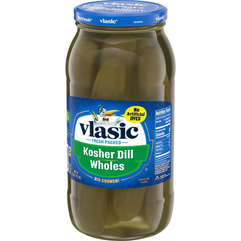 Vlasic Whole Kosher Dill Pickles - 80oz