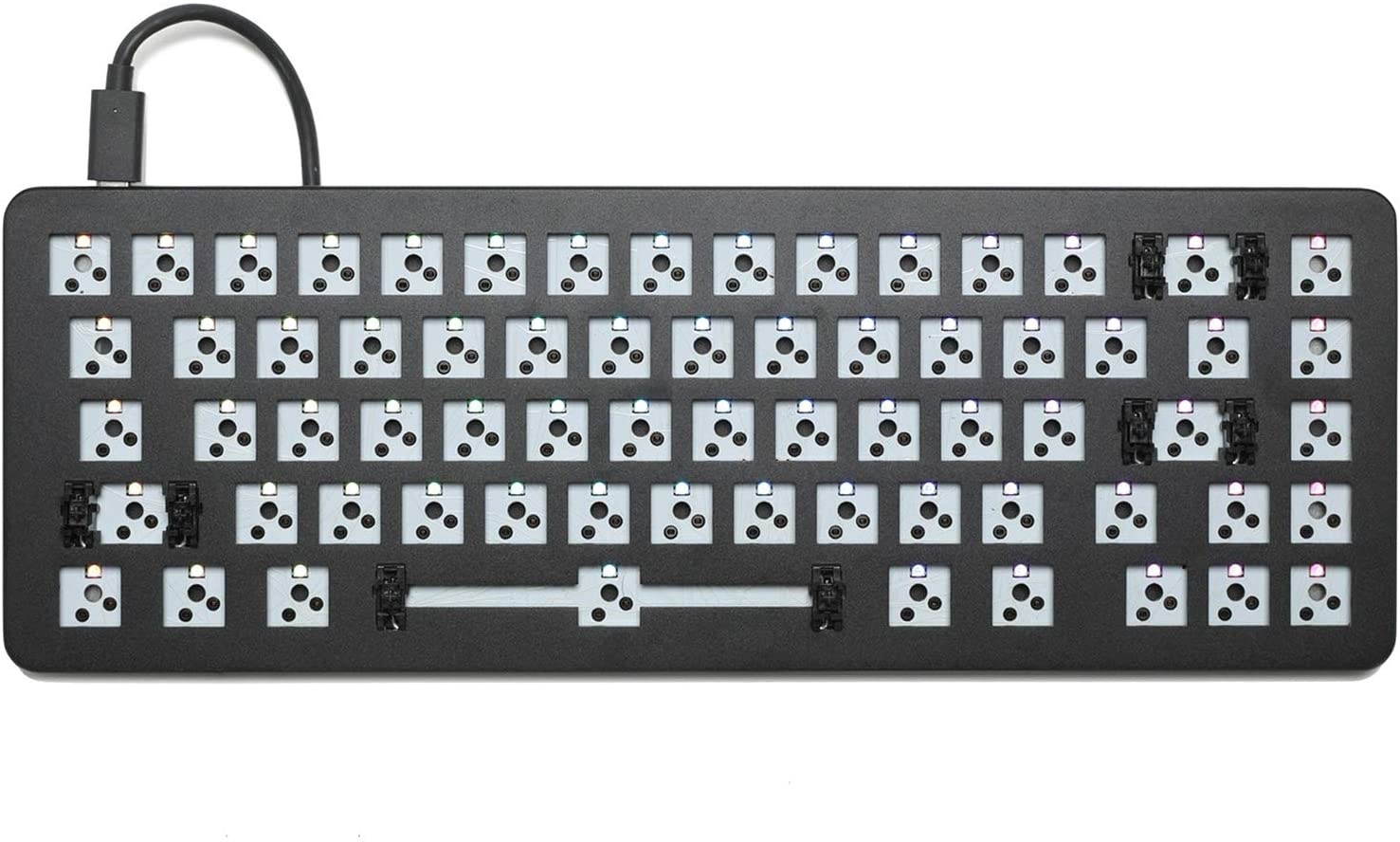 Drop ALT Mechanical Keyboard &mdash; 65% (67 Key) Gaming Keyboard, Hot-Swap Switches, Programmable Macros, RGB LED Backlighting, USB-C, Doubleshot PBT, Aluminum Frame (Barebones, Black)