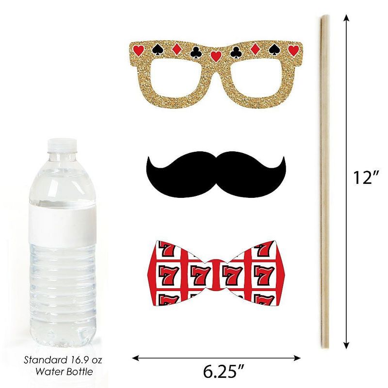 Big Dot of Happiness Las Vegas - Casino Photo Booth Props Kit - 20 Count