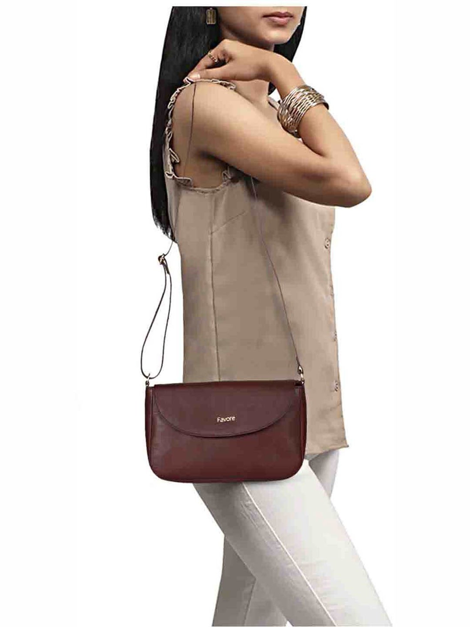 Favore Dark Brown Solid Small Slings