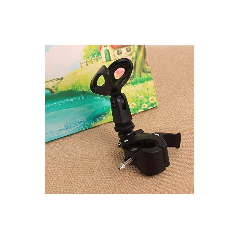 Mic Clamp Microphone Stand Grip Mount with Clip Holder