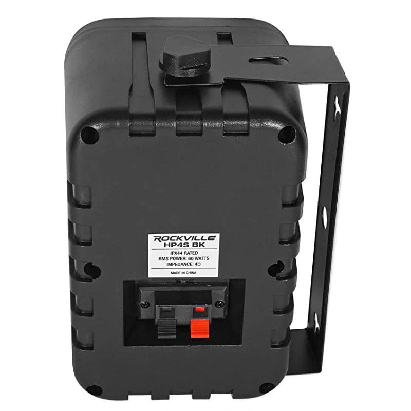 Pair  HP4S BK 4" Outdoor/Indoor Swivel Home Theater Speakers in Black