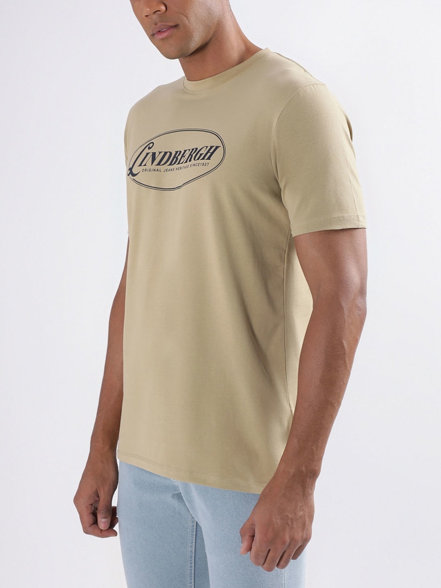 Lindbergh Khaki Regular Fit T-Shirt