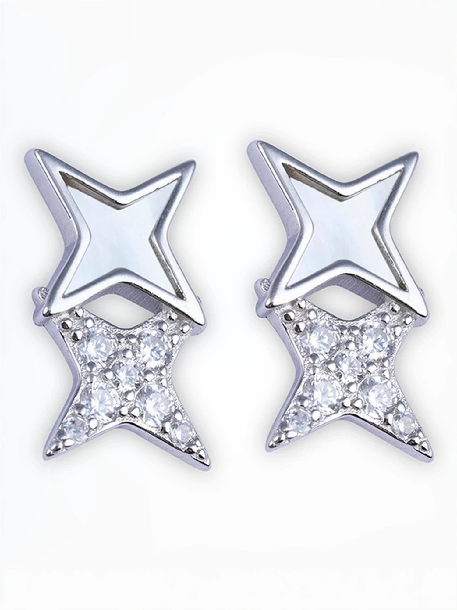 Touch925 Sterling Silver Zircon Silver Pendant set for women