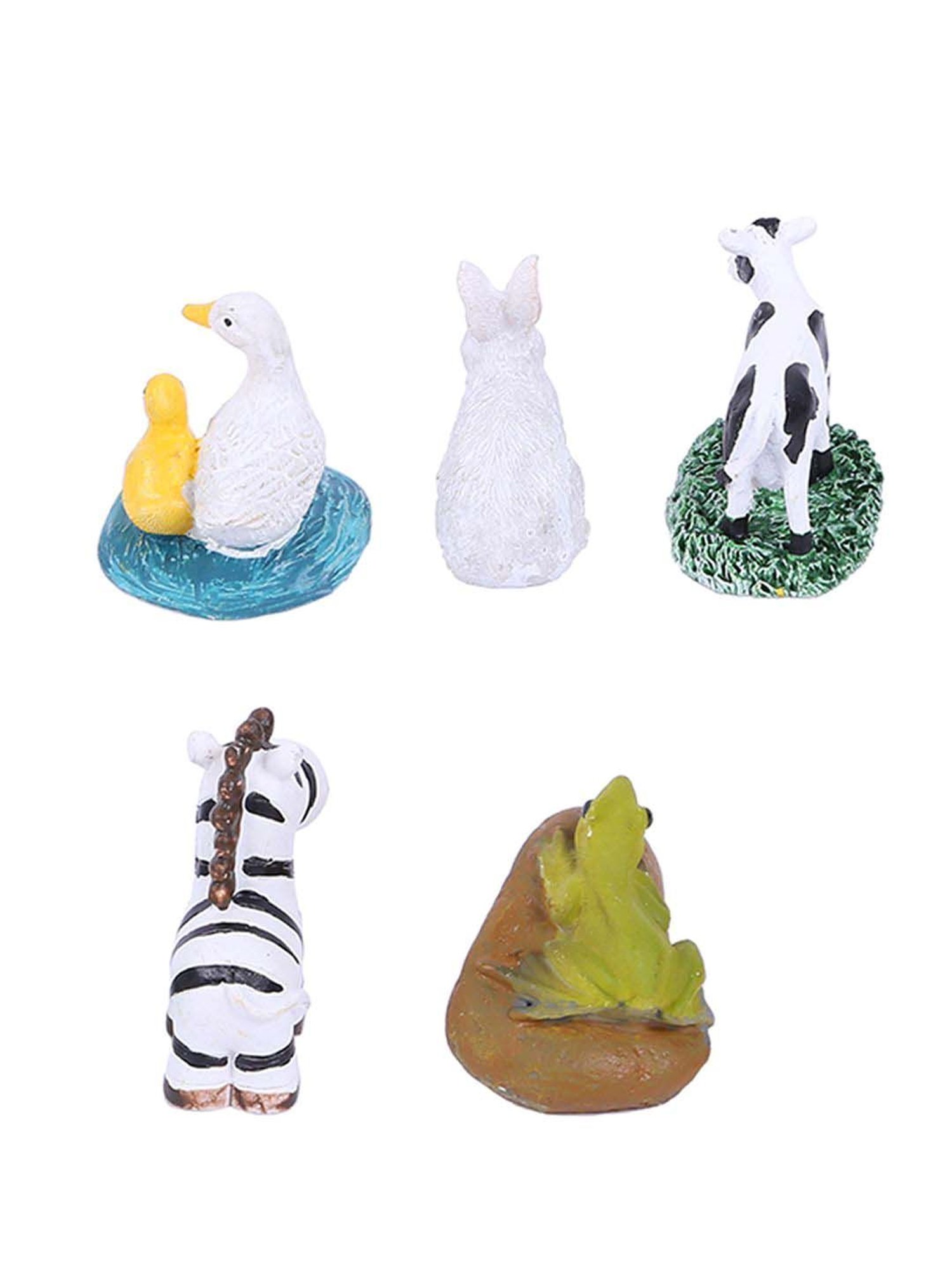 Tayhaa Multicolor Resin Animal Showpiece - Set of 5