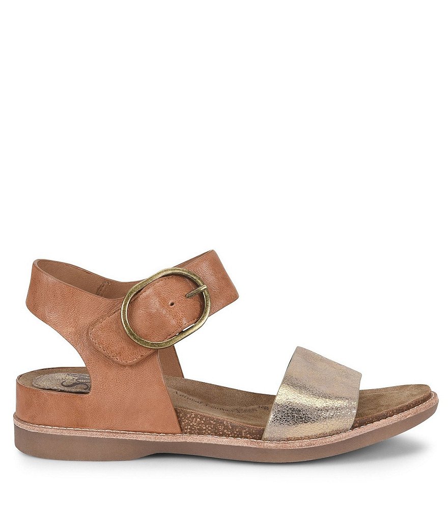 Sofft Bali Metallic Leather Wedge Sandals