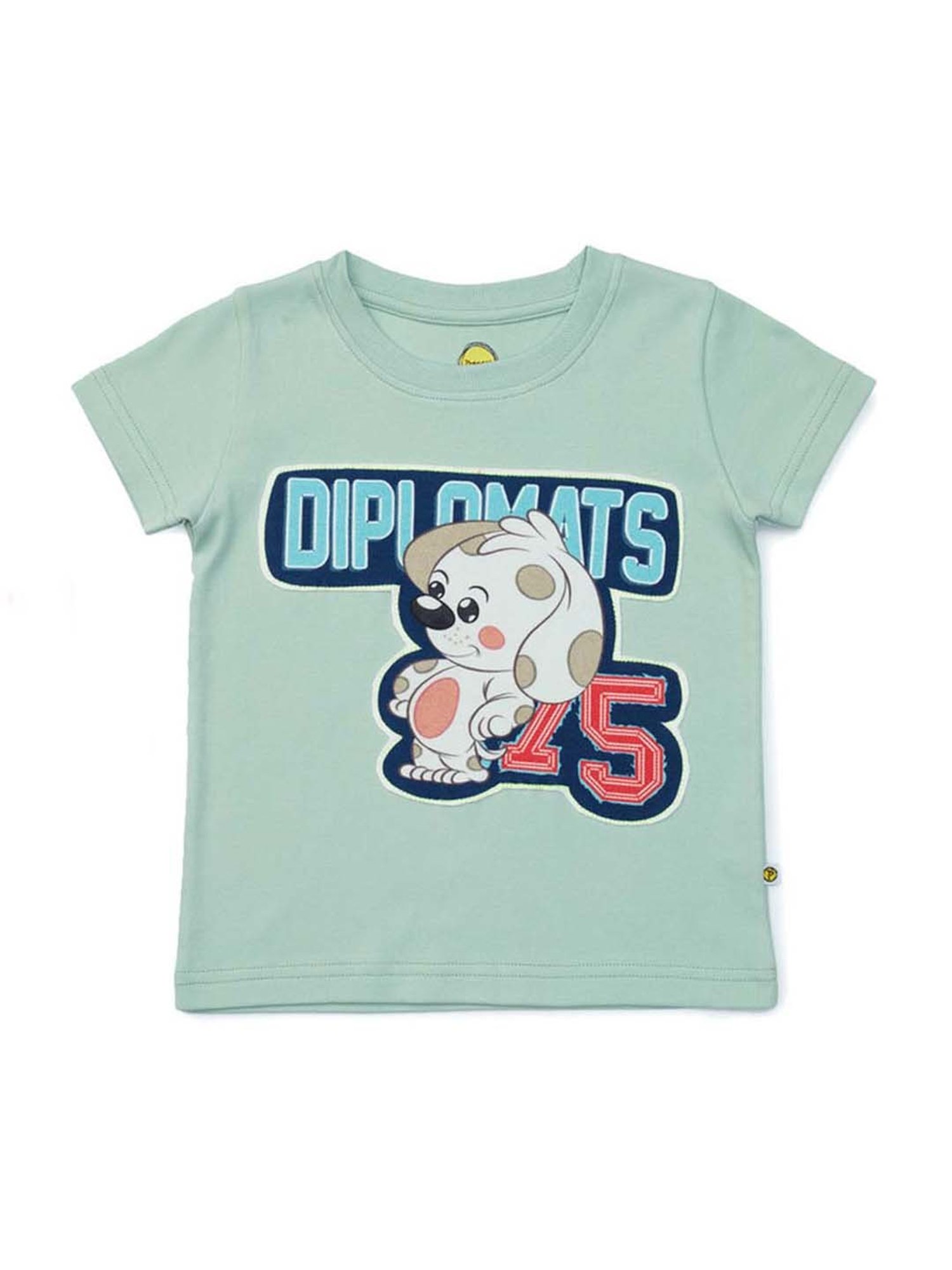 Pranava Boys Blue & Green Printed T-Shirt (Pack of 2)