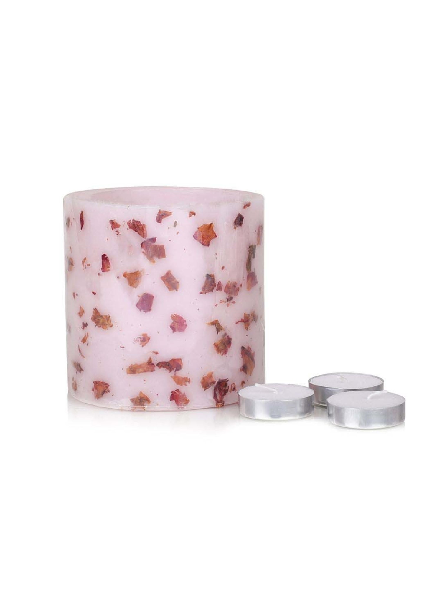 IRIS Multicolour Botanics Tea Rose & Agarwood Fragrance Lantern Candle