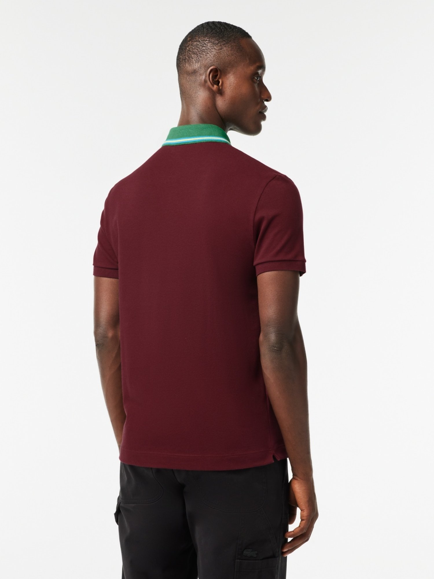 Lacoste Maroon Cotton Regular Fit Polo T-Shirt
