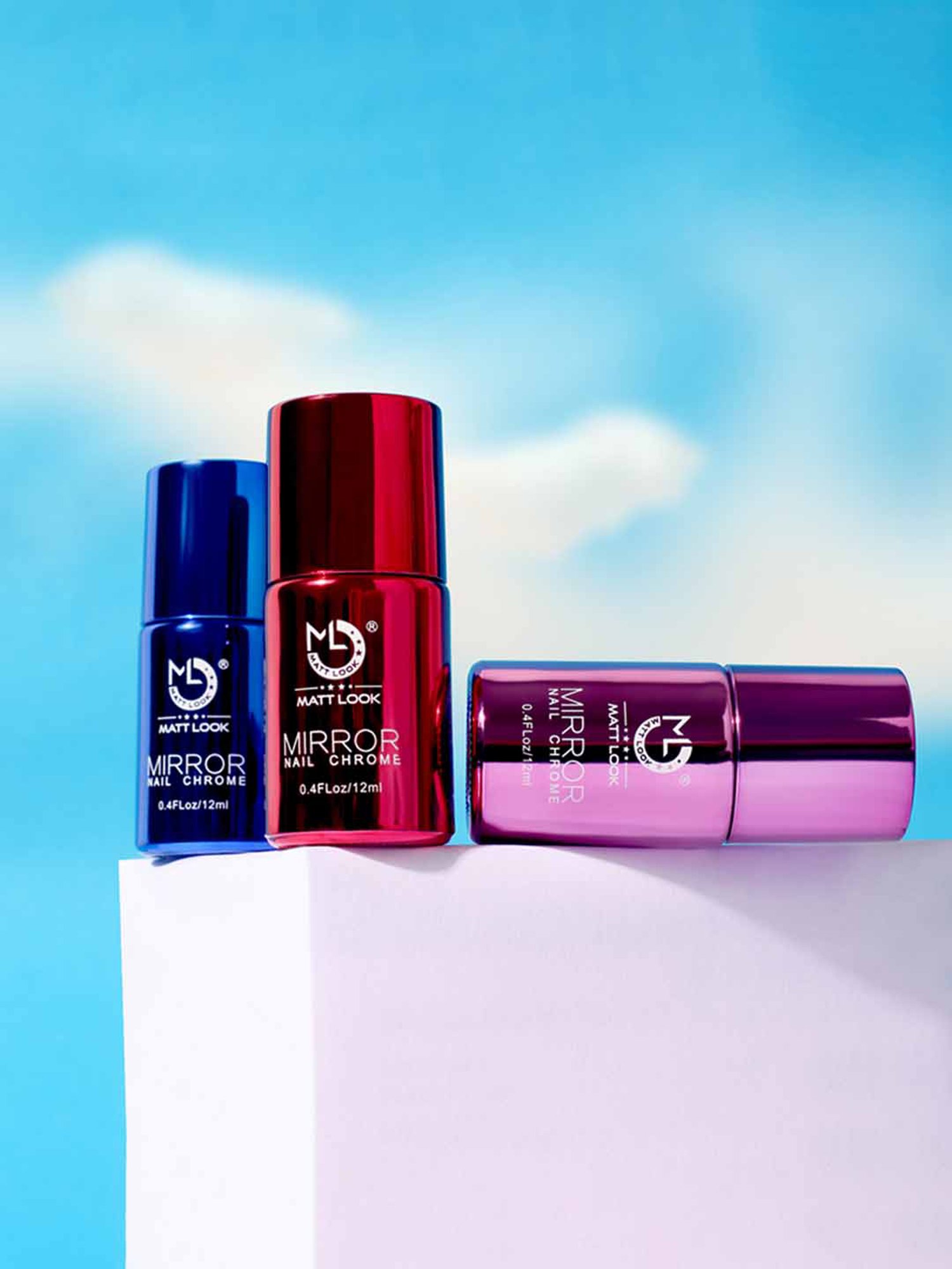 Matt Look Mirror Nail Chrome 03 Red - 12 ml