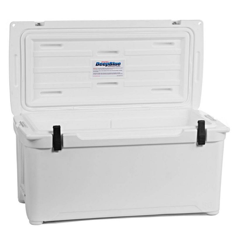 Engel High Performance 74-Quart Portable Durable Rotomolded Airtight 75 Can Hard Cooler and Ice Box for Camping, Sports Events, and Fishing, White