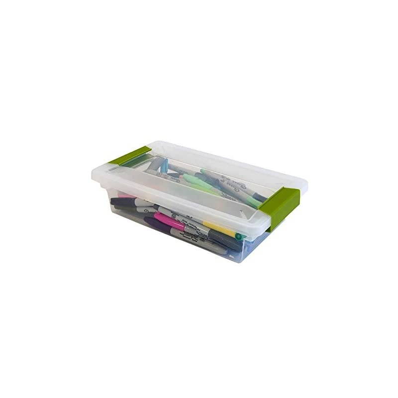 19618606 Small Clip Box Clear Storage Tote Container w/Lid (12 Pack)