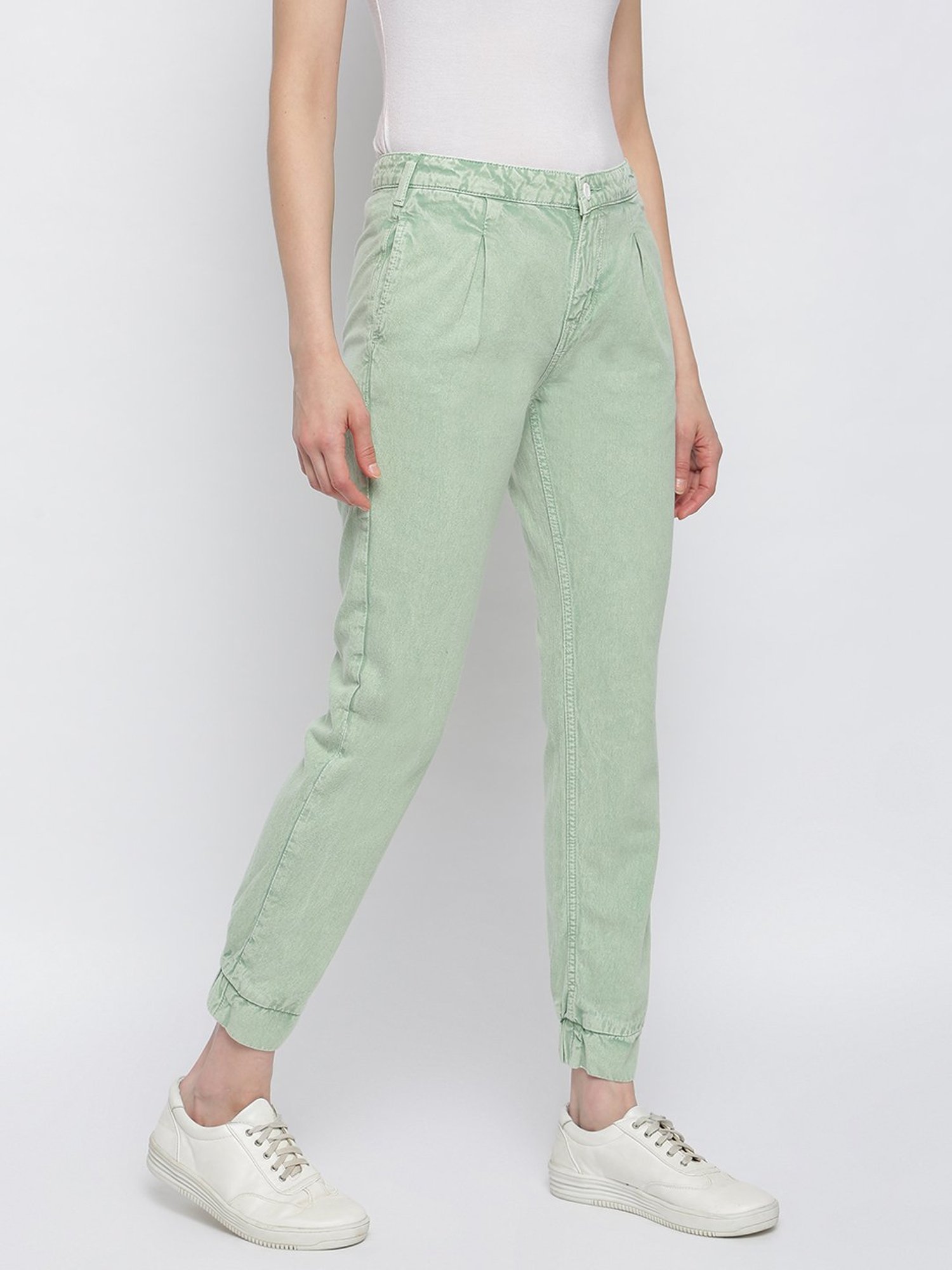 Tales & Stories Green Regular Fit Joggers
