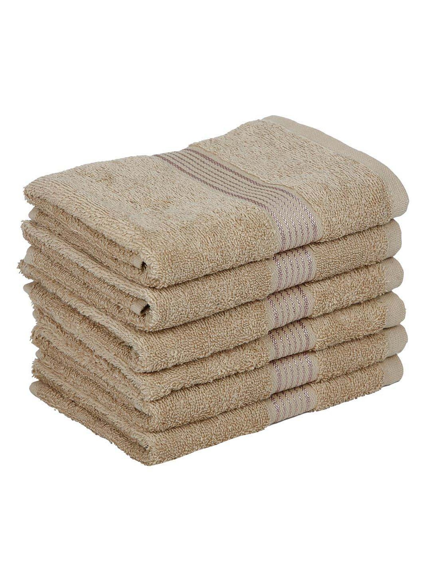 LORENA 100% Cotton Super-Soft Terry Towels -6pc Hand Towel (d`ross) solid-taupe