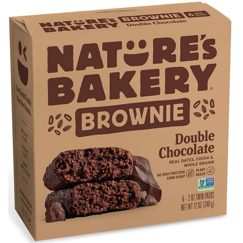 Nature's Bakery Double Chocolate Brownie - 6ct