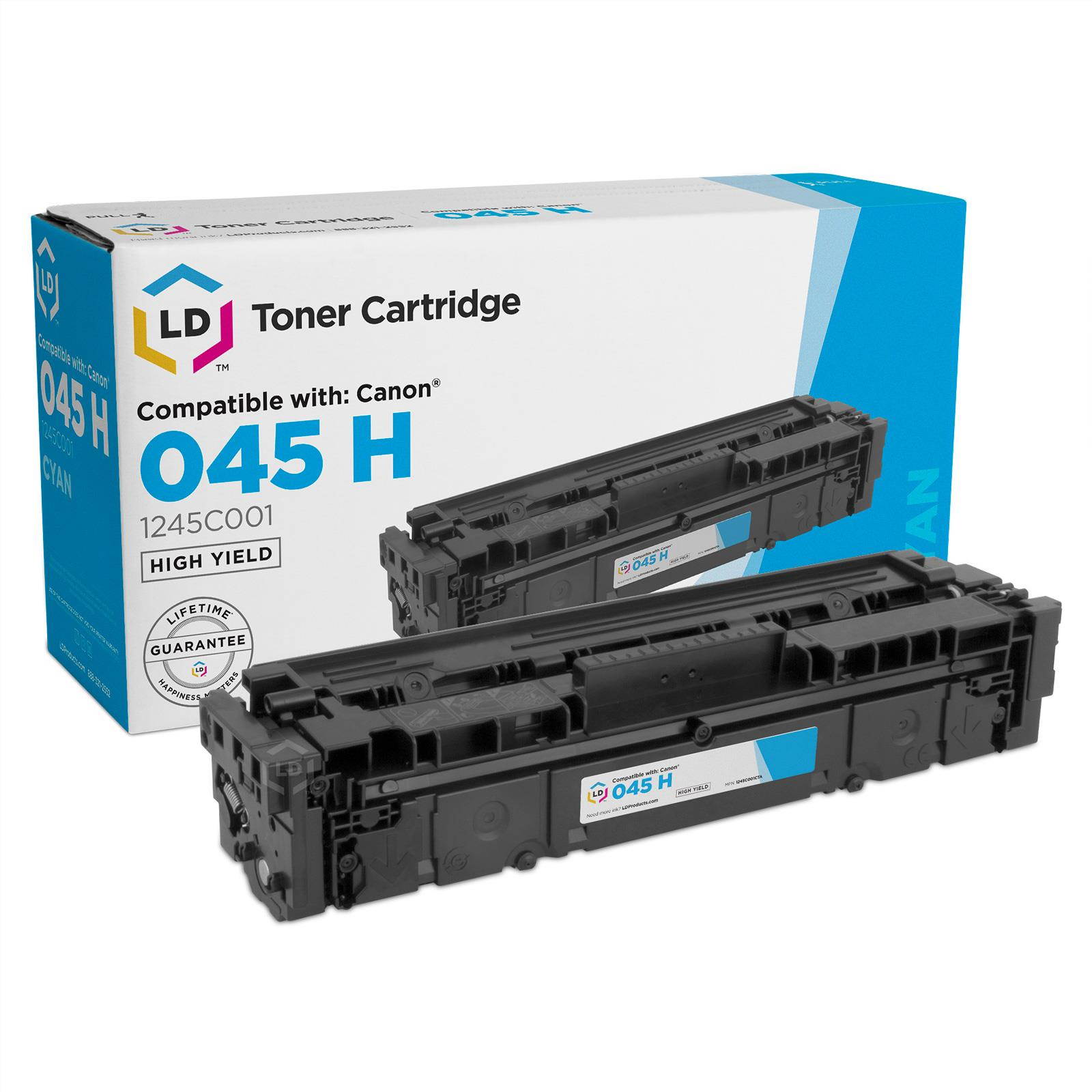 LD Compatible Replacements for Canon 045H Set of 3 High Yield Toner Cartridges: 1245C001 Cyan, 1244C001 Magenta & 1243C001 Yellow for use in ImageCLASS MF634Cdw, MF632Cdw, LBP612cdw