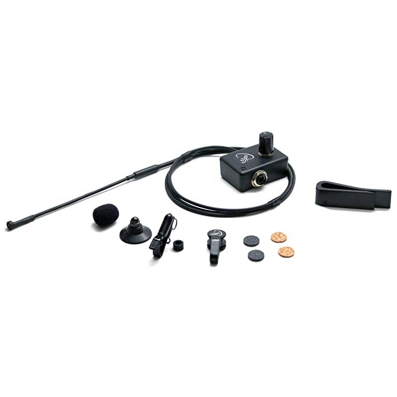 The Feather Native American Flute Microphone System with Flexible Micro-Gooseneck by