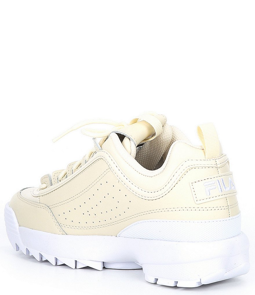 FILA Women's Disruptor II Premium Leather Chunky Lace-Up Sneakers