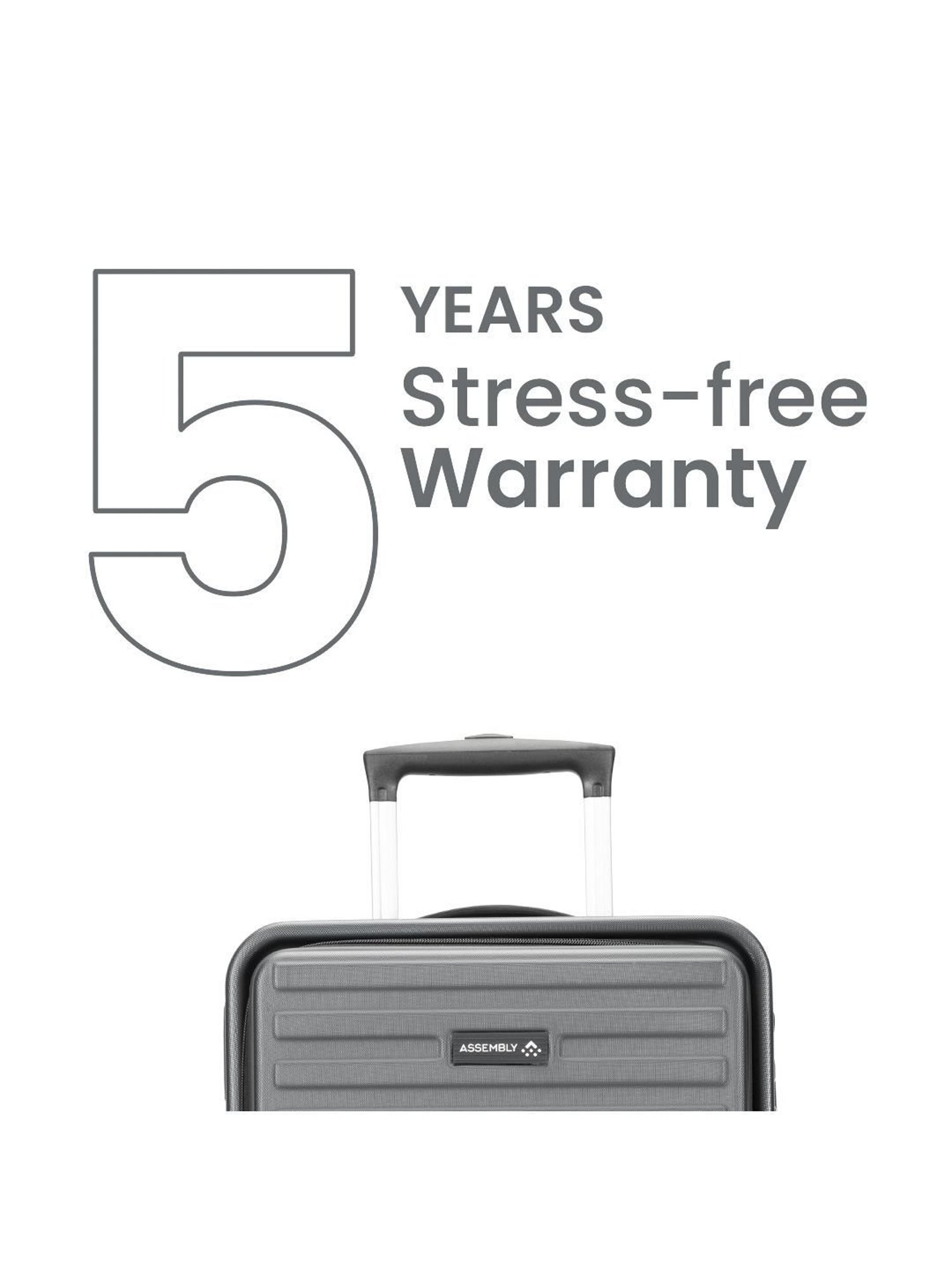 Assembly Grey Textured Trolley Bag Set of 2 - 20 inch & 24 inch