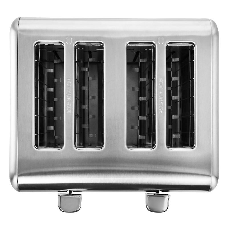 MegaChef 4 Slice Stainless Steel Toaster - Silver