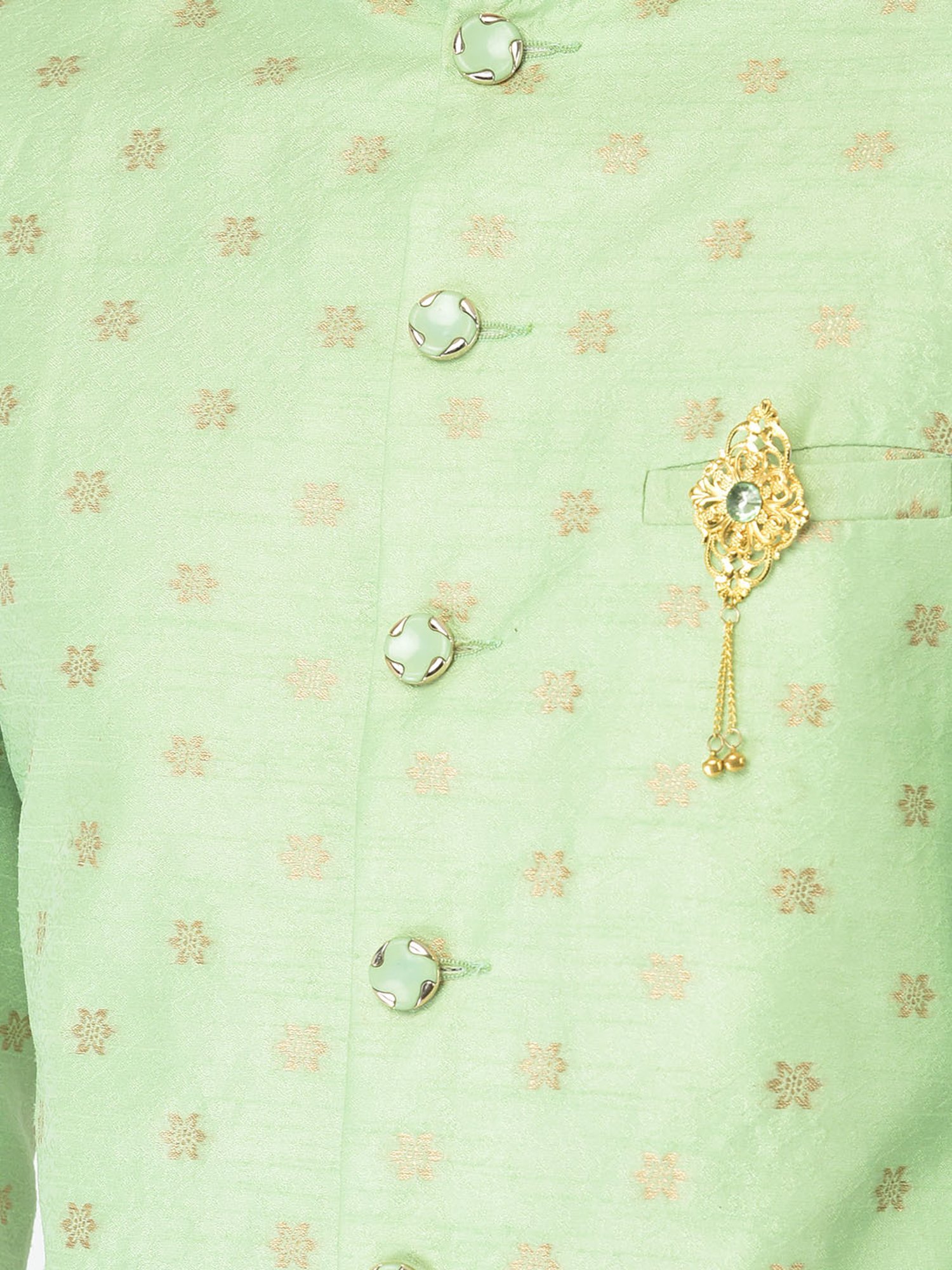 SG LEMAN Pista Regular Fit Printed Sherwani And Pant Set