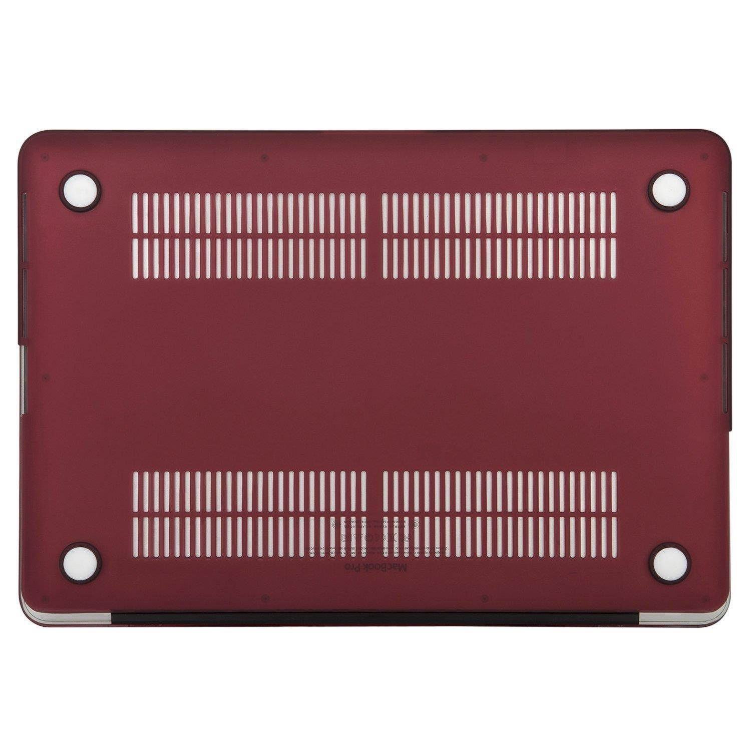 MOSISO Case Only Compatible MacBook Pro (W/O USB-C) Retina 13 Inch (A1502/A1425)(W/O CD-ROM) Release 2015/2014/2013/end 2012 Plastic Hard Shell & Keyboard Cover & Screen Protector, Marsala Red