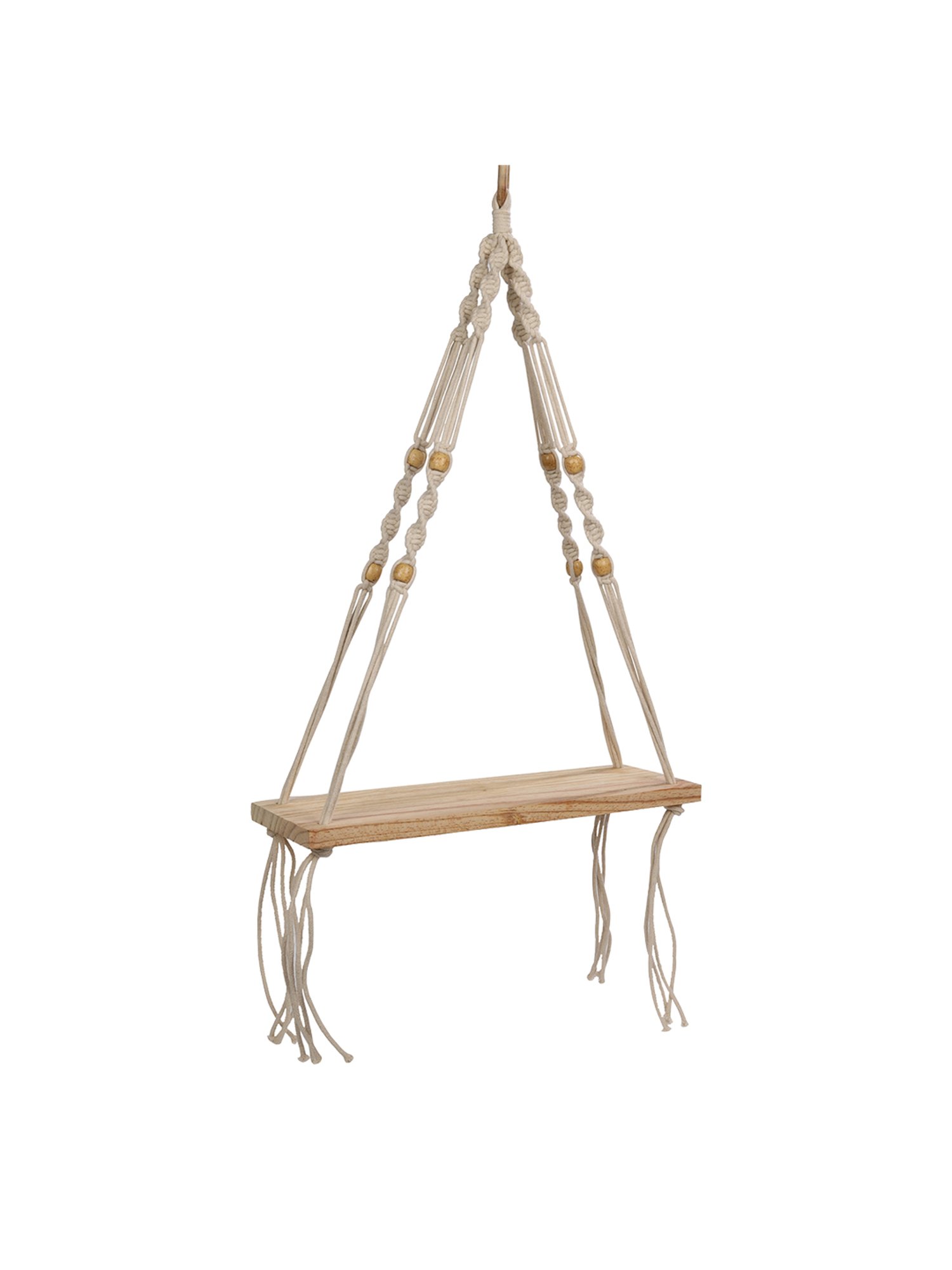 Homesake Beige Fabric Wall Hanging Shelf - Set of 2