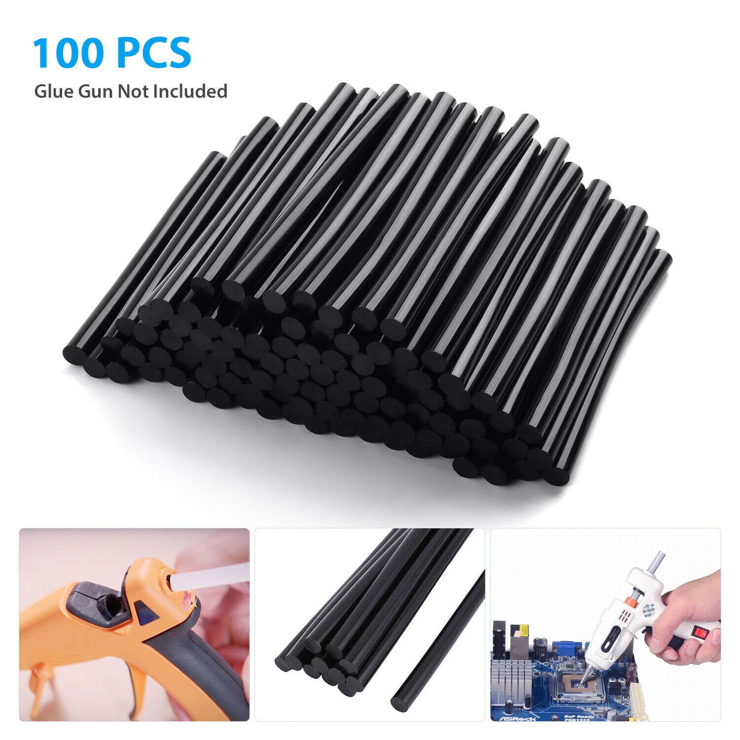100PCS Translucence Hot Melt Glue Sticks For Electric Glue  Craft Repair 7MM