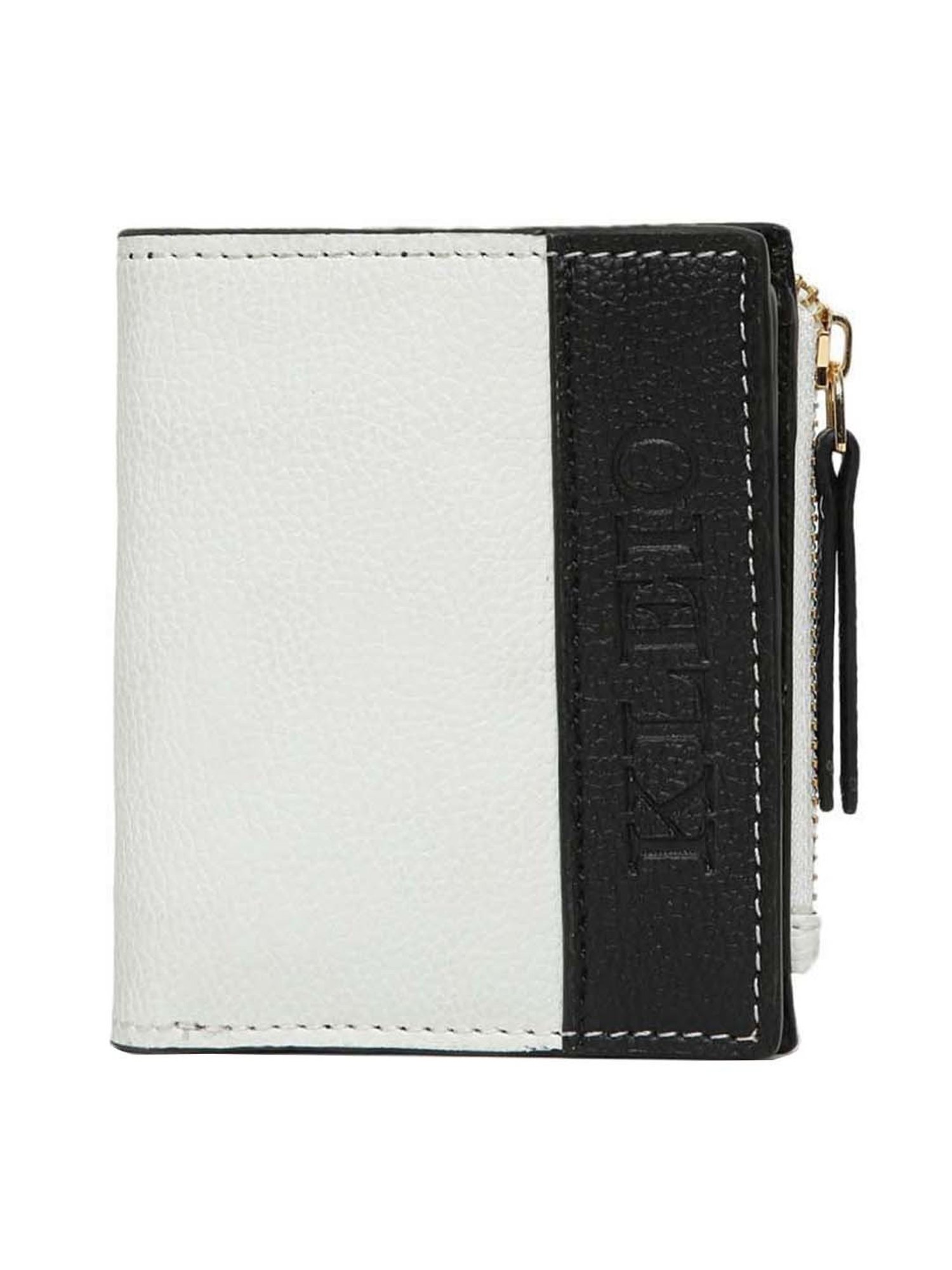 KLEIO White Solid Bi-Fold Wallet for Women