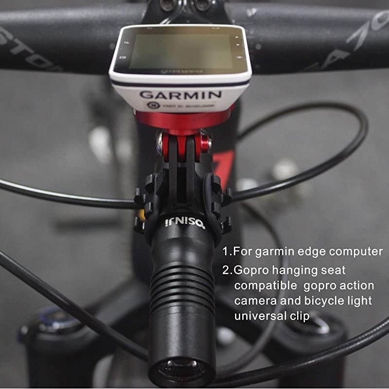 Bike Out-Front Mount for Garmin Cycling Computer Edge 130 520 530 830 1030 & Sports Action Camera and Bike Lights