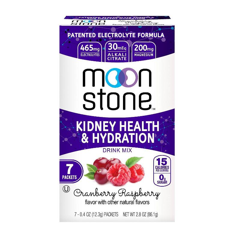 Moonstone Kidney Health Drink Mix - Cranberry Raspberry - 7ct/2.8oz