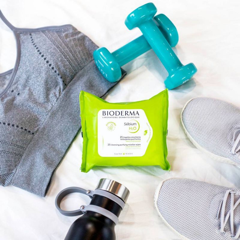 Bioderma Sebium H2O Facial Cleansing Wipes - 25ct/2pk