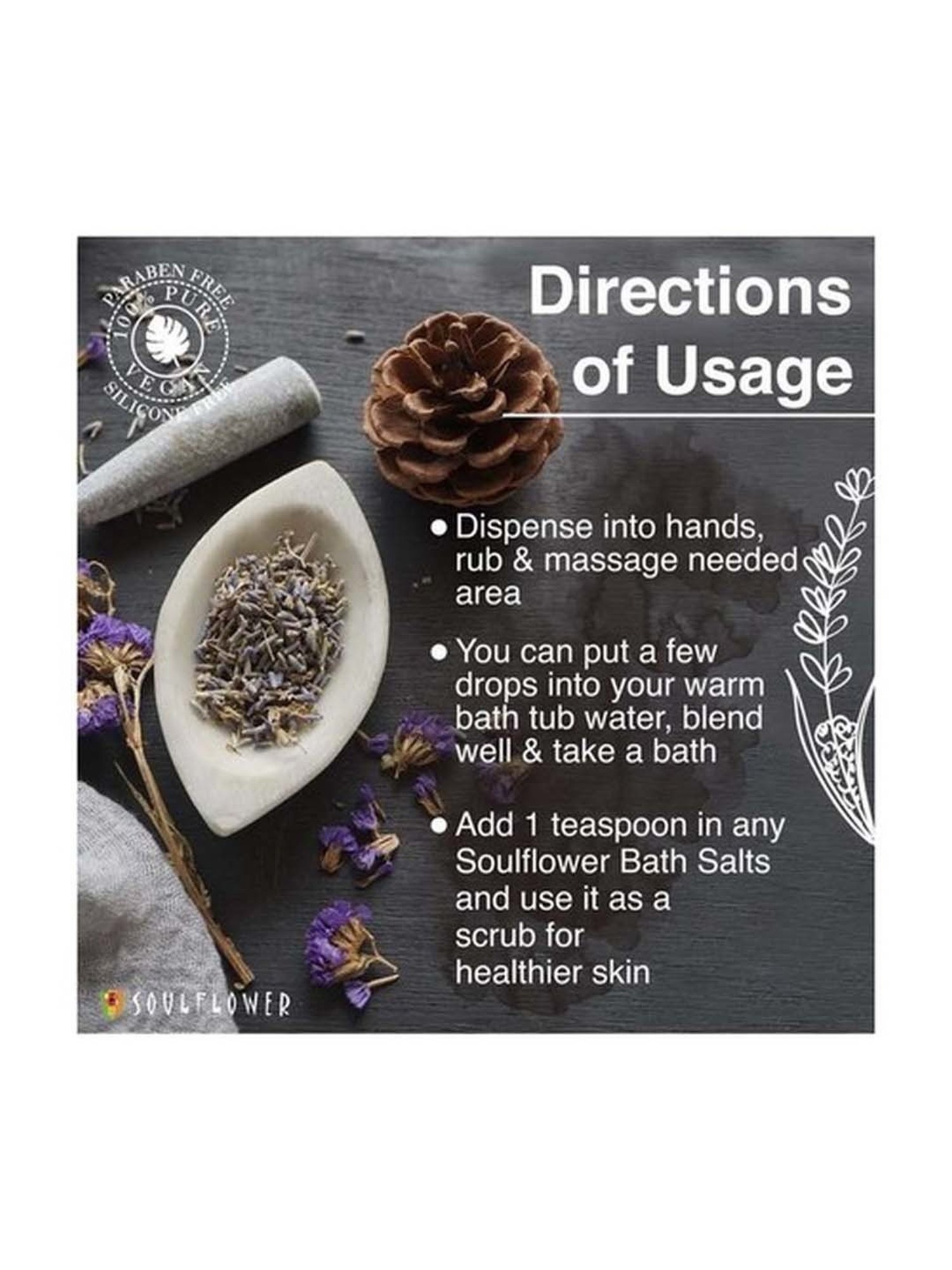 Soulflower Lavender Aroma Massage Oil - 90 ml