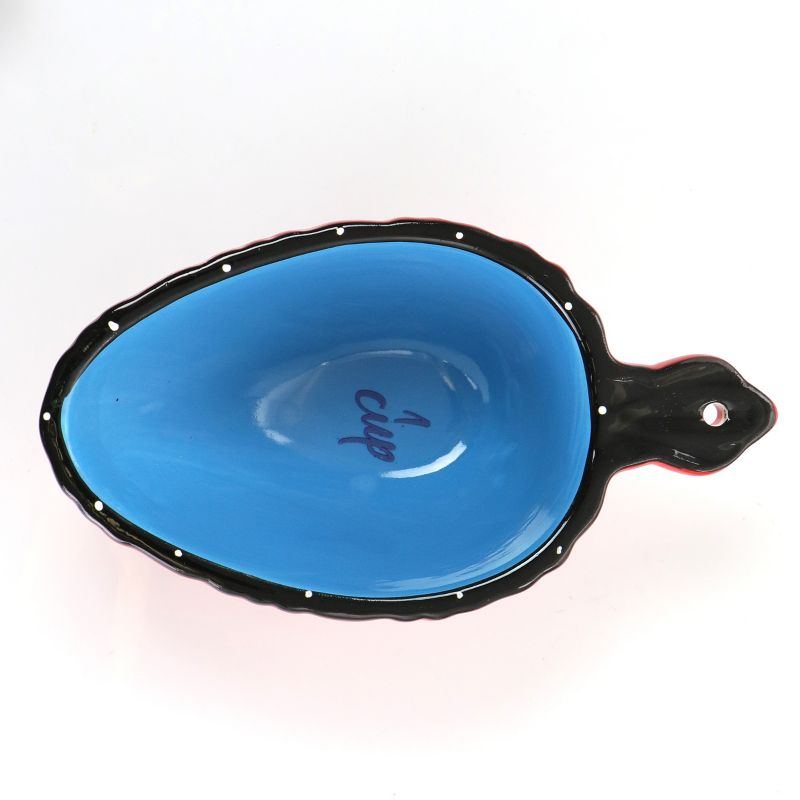 Gibson Elite Pueblo Springs 4 Piece Hand Painted Ceramic Measuring Scoop Set in Assorted Colors