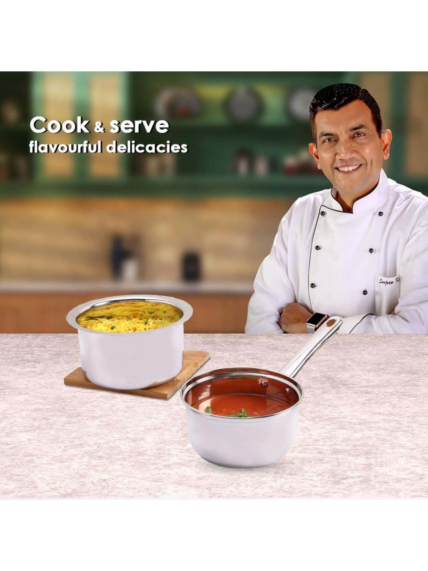 HAZEL Silver Induction Bottom Tope Stainless Steel Patila - 17.7 cm (2500 ml)