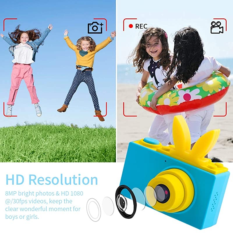 Digital Cameras for Boys Girls HD 1080P Video Camera for Children Selfie Camera Toy Cameras Mini Child Camcorder for Age 6+ Boys/Girls Pink