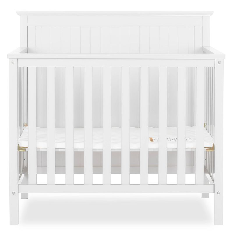 Dream On Me Jasmin 4-in-1 Convertible Mini Crib - White