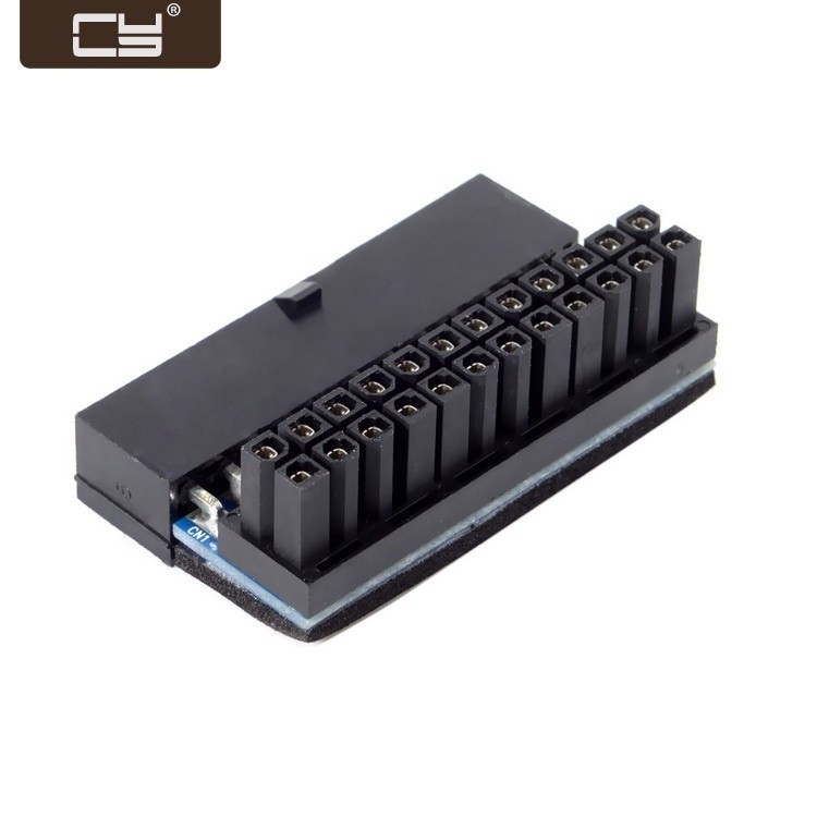 CY ATX 24Pin Female to 24pin Male 90 Degree Power Adapter Mainboard Motherboard for Desktops PC Supply PW-007