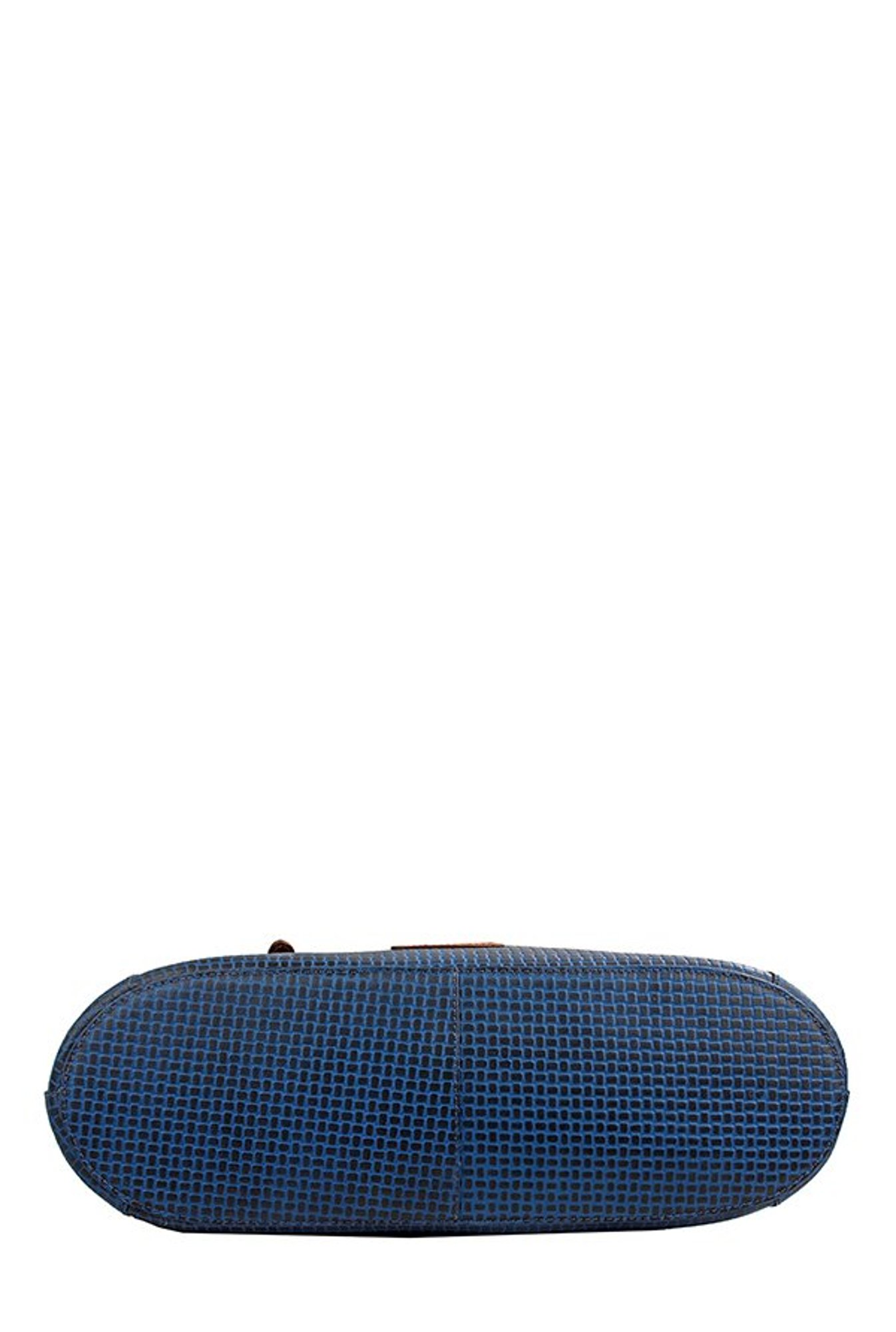 Hidesign SB Leandra 1 Blue Textured Leather Shoulder Bag