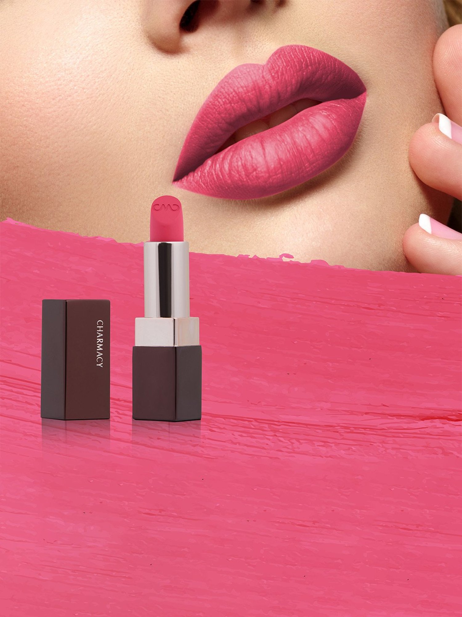 CHARMACY Milano Soft Satin Matte Lipstick Shimmering Blush 48 - 3.8 gm