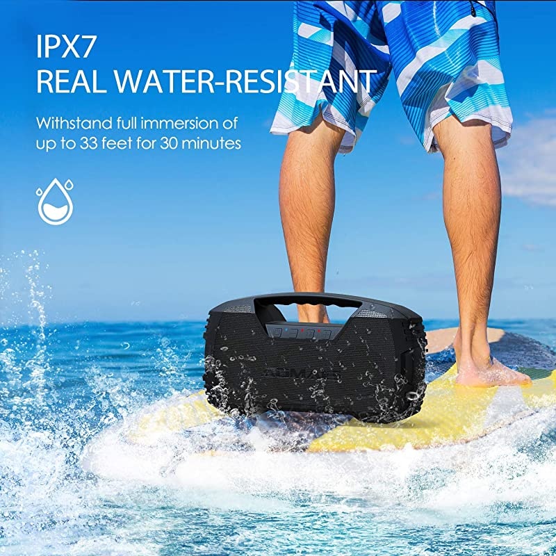 GO Bluetooth Speakers, 40H Playtime Outdoor Portable Speaker, 40W Stereo Sound Rich Bass, IPX7 Waterproof Bluetooth 5.0 Wireless Pairing,10000mAh Power Bank, for Party, Travel,Indoor