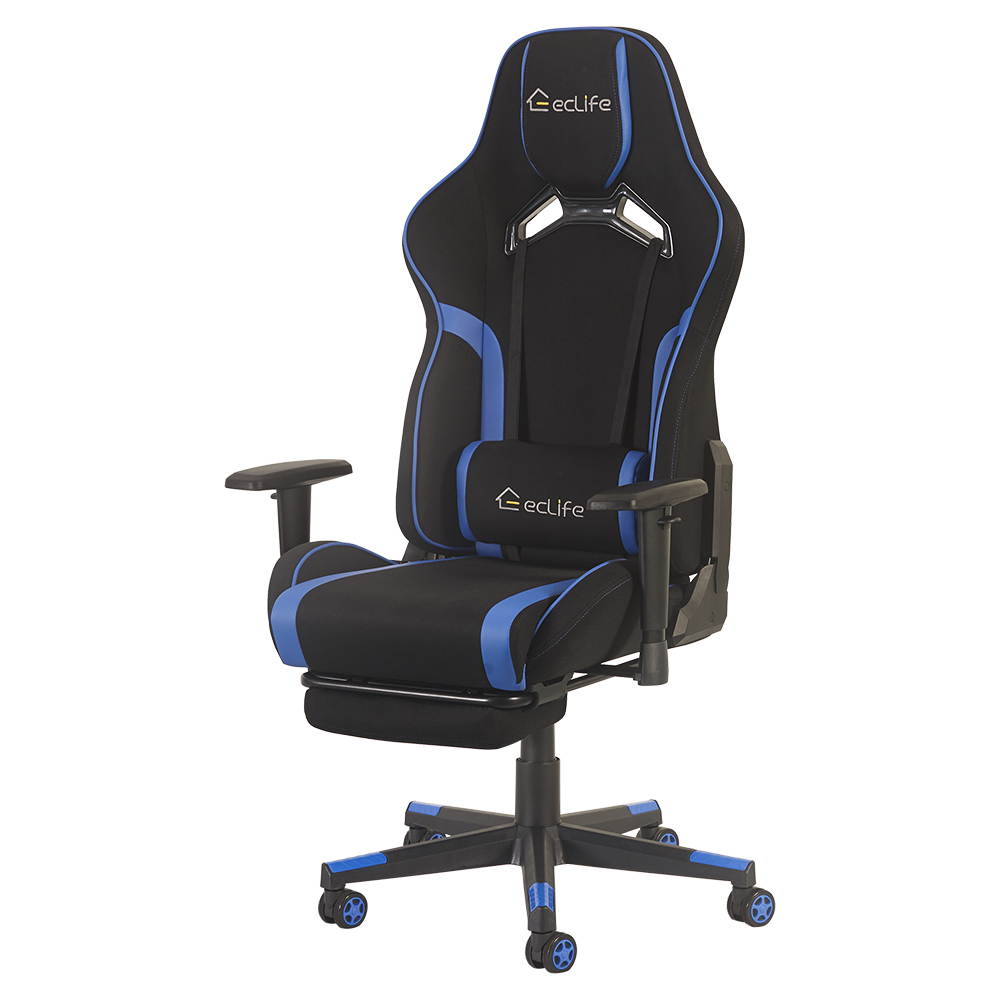 Ergonomic Gaming Chair Racing Style Chair Home Office Chair With Height Adjustment Recliner Swivel Rocker,Adjustable Headrest And Lumbar Pad